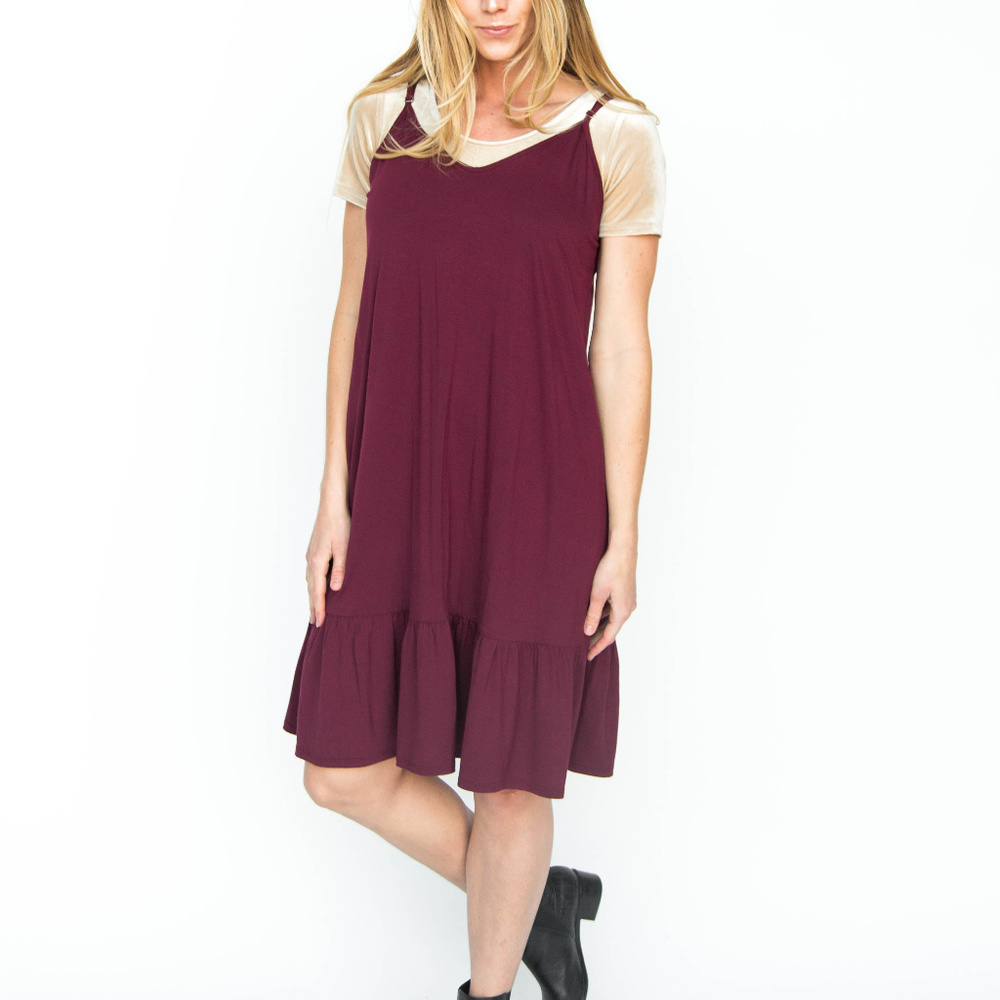 Slip Dress Modal Wine